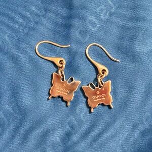 Gucci Sterling Silver Butterfly Earrings